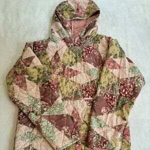 Daphne Michelle Designs Floral Patchwork Quilted Jacket Size L
